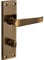 Designer Levers - Victorian Straight Lever Door Handles - Antique Brass - 1 Pair - Bathroom Locking Door Handle - with Thumbturn