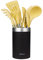 Cecotec Utensilios de Cocina de Silicona Polka Experience Vulcano. Set de 9 piezas Amarillo, Recubierto Soft touch y Mango de Acero. Materiales: Silicona, Nylon y PP, Incluye Holder Polka
