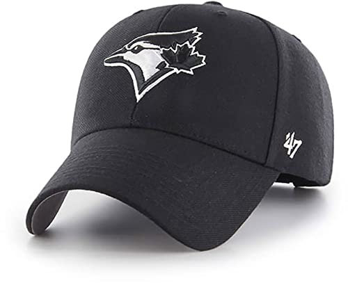 '47 Toronto Blue Jays MVP Mütze mit verstellbarem Klettverschluss, Schwarz / Weiß, schwarz, Einheitsgr��e