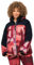 Ulla Popken Damen Funktionsjacke, Skijacke Abstrakter Druck, wasserdicht Jacken, Marine, 54-56