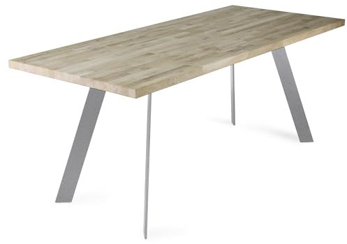 modernLOFTart Tischbeine Metall Tischkufen 2 Stück in V Form - Tischgestell Metall aus 1cm Dickem Flachstahl Gefertigt - Tischfüße für Esstisch, Schreibtischbeine, Konferenztisch Füße