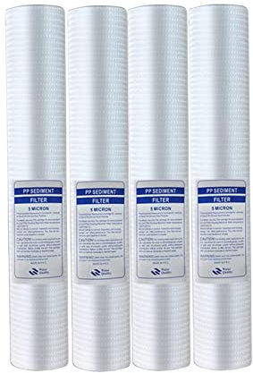 Filtre à eau sous l'évier 4 pièces 20 purificateur d'eau 20 pouces 5 microns cartouche de filtre à eau à sédiments Pp coton filtre système de filtre à eau