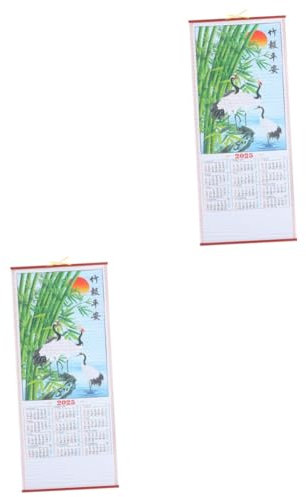 DIYEAH 2 Stück Jahr Der Schlange Hängekalender Zarter Hängekalender Monatlicher Wandkalender Planungswandkalender Klar Bedruckter Monatskalender Haushaltswandkalender