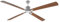 CasaFan Ventilatore da soffitto con WiFi ECO NEO III 180 cm 948410 W Motore Cromo Spazzolato/Pale Reversibili Nero E Teak