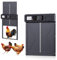 VHV Porte Automatique Poulailler, Batterie avec Écran LCD Programmable Étanche, Porte Automatique Poulailler en Aluminium avec Minuterie, Porte Poulailler Automatique, Ouvre-Porte Vertical (Noir)