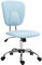 Vinsetto Silla de Oficina sin Reposabrazos Silla de Escritorio Juveniles con Altura Ajustable y Función de Inclinación Carga 120 kg 50x54x87,5-96,5 cm Azul Claro