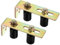 sourcing map Lot de 2 rouleaux de guidage réglables en nylon pour portail coulissant de 4,1 cm avec support en forme de L, ensemble de support de guidage pour portail coulissant noir