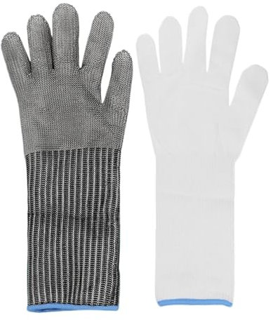 Schnittfeste Handschuhe – Schnittfeste Handschuhe Aus Edelstahl | Draht-Schneideschutzhandschuhe | Schützende Schnittfeste Arbeitshandschuhe | Anti-Schneid-Küchenschutzwerkzeuge Für Küchenmetzger Im F