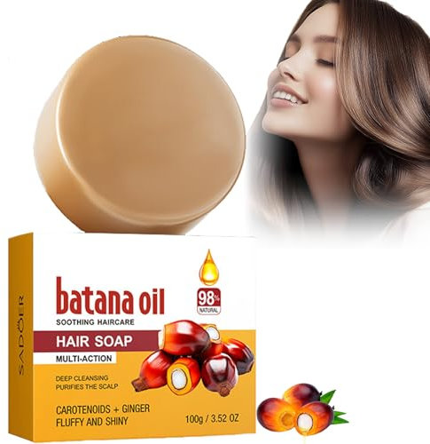 Batana Oil Hair Soap Bar, Tiefenreinigendes Shampoo Bar Anti Haarausfall Shampoo Bar Für Haarwachstum Shampoo Bar, Hair Darkening Shampoo Gegen Graue Haare