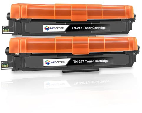 MEGOFFICE TN247 Schwarz Toner Kompatibel für Brother TN-247 TN243 für DCP-L3550CDW DCP-L3510CDW HL-L3210CW HL-L3230CDN HL-L3230CDW HL-L3270CDW MFC-L3710CW MFC-L3730CDN MFC-L3750CDW MFC-L3770CDW