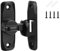 Flip Sliding Barn Door Lock, 90/180 Degree Sliding Door Lock Latch and latches for Barn Door, Pet Door, Bathroom, Outdoor, Garage, Window, Garden (Black)