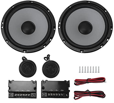 Xtevu Car Coaxial Enceinte, 2 PCS 6,5 pouces, compatible avec le système audio automatique, haut-parleurs 4Ω Fréquence, haut-parleurs audio 12V Car