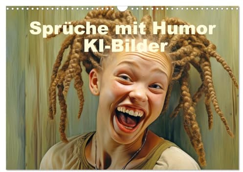 Sprüche mit Humor - KI-Bilder (Wandkalender 2026 DIN A3 quer), CALVENDO Monatskalender: Gute Laune mit witzigen Sprüchen (CALVENDO Spass)