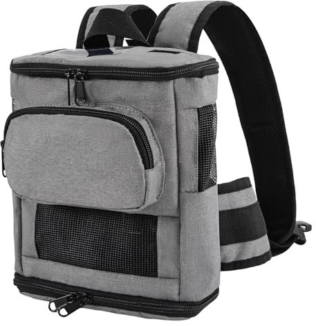 Nogsay Tragbarer Sauerstoffkonzentrator Rucksack Kompatibel mit Inogen One G5 und Inogen Rove 6,Ultra leichte Sauerstoffmaschine Tragen Mesh Tasche für Reisen im Freien (Grau)