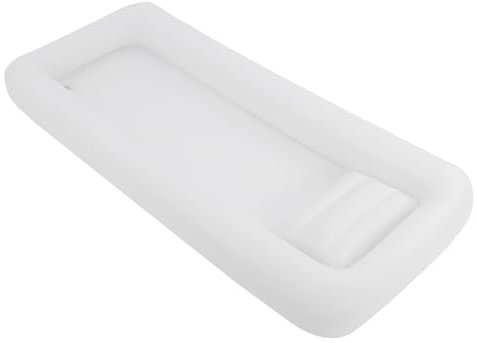 HOARLICN Bañera inflable, 10 l, inflable, 45 x 28 cm, piscina rectangular, inflable con bomba de aire eléctrica, 130 W, con cable de alimentación de 1,1 m, tapón de boquilla antireflujo