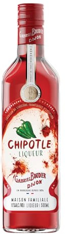 Gabriel Boudier Chipotle Liqueur Alcohol - 50cl, 15% ABV - Spicy Cocktail Mix - Premium French Liqueurs for Cocktails and Mixing - The Ultimate Spicy Margarita Mix