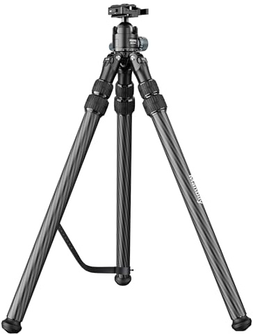 Manbily WZ-2836 Carbon Fibre Inverted Tripod for Camera, Shooting, 36mm Tube, with Picatinny to Arca Swiss Adapter, 360° Ball Head