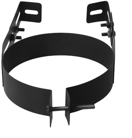 Oniissy Kaminrohr-Halterung, Wandhalterung, verstellbarer Abstand, Rauchschutzklemme, Halter für Ofenrohr mit 150 mm Durchmesser, Schwarz