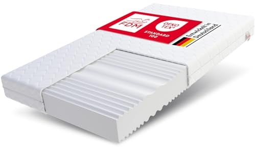 FDM Matratze 180x200 cm Härtegrad H3 H4 Höhe 14 cm Kaltschaummatratze Doppelseitige Rollmatratze HR-Schaum 7 Komfortzonen mit Hypoallergenem Waschbarem Jersey Bezug Oeko-Tex Verdura Max