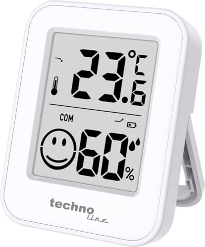WS9417 Raumklimastation Thermo-Hygrometer – Innenraum Klima-Messgerät für Temperatur & Luftfeuchtigkeit, mit Komfort- & Trendanzeige, MIN/MAX-Funktion, Wand-/Magnet-/Tischhalterung, weiß