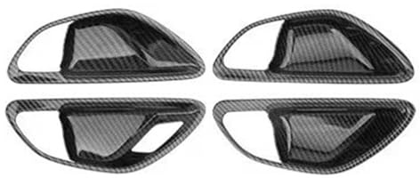 Eofooq Seite Innentürgriff Kit Für CE-Klasse W205 W213 Für GLC X253 Carbonfaser-Optik Auto-Innentürgriff Türschüsselabdeckung Zierrahmen Türgriff Innentür Auto(Carbon Fiber Bowl)