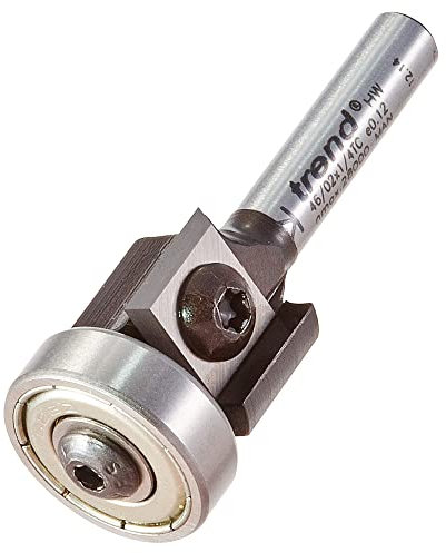 Trend Fraise professionnelle à pointe rotative, tige de 6,35 mm, diamètre de coupe de 19 mm et longueur de coupe de 12 mm, pointe en carbure de tungstène, 46/02X1/4TC