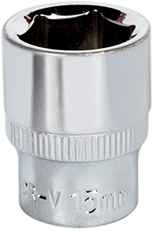 Sealey Sp3815 Walldrive Socket 15Mm 3/8Sq Drive Fully Polished