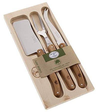 Laguiole Jean Dubost 97146 Coffret Bois Naturel 3 Pièces Fromage