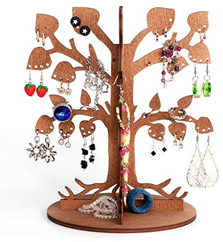 Arbre Écologique en bois pour bijoux/ comme compteur des boucles d'oreilles / organisateur de bijoux / stand pour bijoux / affichage de bijoux Leafy Dream