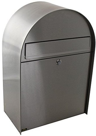 Burg-Wächter Briefkasten Edelstahl mit Öffnungsstopp, Großraumbriefkasten, A4 Einwurf-Format, Rostfrei, Nordic 3780 Ni