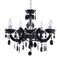 LITECRAFT Marie Therese Chandelier Ceiling Light Crystal Effect 5 Arm - (Black)