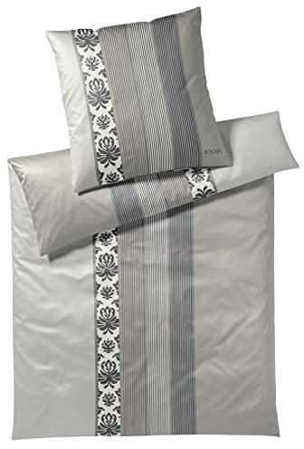 Joop! 4022 Ornament Stripe Mako-Satin-Bettwäsche 240x220 + 2X 80x80 graphit-77