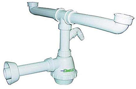 Dianhydro 371-323 Siphon PVC 2 Wege ohne Abfluss und Abfluss Waschmaschine 1 1/2 x40 mm, mehrfarbig
