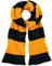 Beechfield Unisex Stadium Scarf Schal, Mehrfarbig (Black/Gold 00), One Size