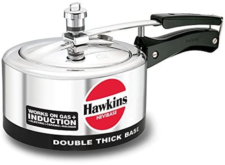 Hawkins Hevibase Induction Compatible Pressure Cooker, 2 Litre, Silver (IH20)