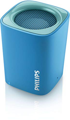 Philips BT100A Enceinte Portable sans Fil Compacte avec Bluetooth, Micro Intégré, Entrée Audio, Bleu