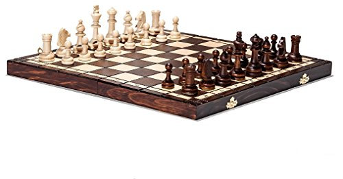 Prime Chess Tournament 76 Hand Crafted Wooden Chess Set 39 x 39 Centimeter Age 3+