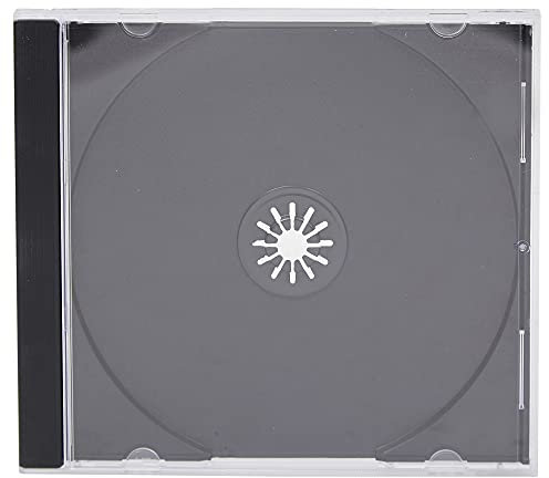 Custodia Jewel per 1 CD o DVD, 10,4 mm, vassoio nero, confezione da 25 pezzi, marca Dragon Trading