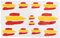 Ecoshirt Pegatinas Banderas De España F207 Stickers Aufkleber Decals Moto Moto GP Bike Coche, Colores Bandera España y Spain Flag Colors