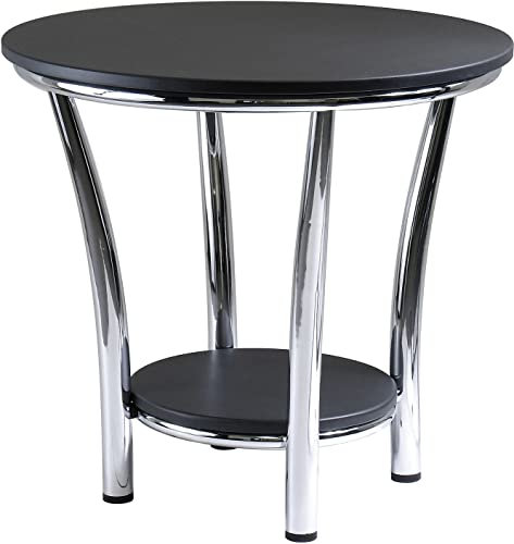 Winsome Beistelltisch Maya aus Holz, Schwarz/Metall, 60,5 cm, modern