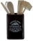 Premier Vintage Home Pot avec ustensiles Carré Noir