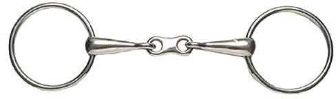 Korsteel Thin French Link Loose Ring Snaffle Bit 5 inch Silver