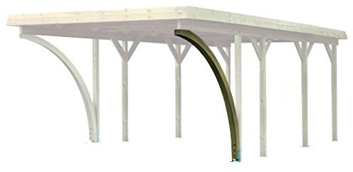 Karibu Einfahrtsbogen aus kdi für Carport 9 x 9 cm
