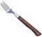 Arcos Couteaux de Table Acier Inoxydable 18/10 - Fourchette 20 cm Manche Bois Comprimé - Usage Quotidien - Série Couteaux de Table