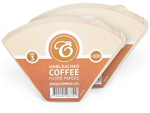 EDESIA ESPRESS - 200 filtres à café coniques en papier - non blanchis - taille 3/102