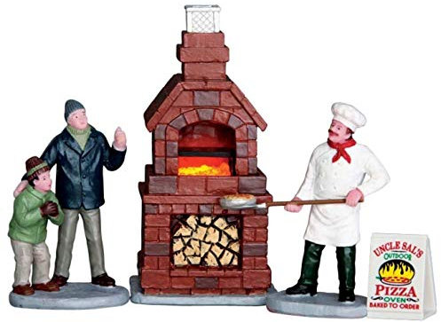 Lemax - Pizza Ofen - Batteriebertrieben - Beleuchtetes Accessoire - Weihnachtswelt