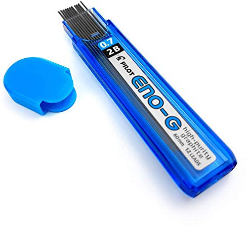 Pilot ENO-G Druckbleistift-Minen, 0,7 mm, 2B, 12 Stück