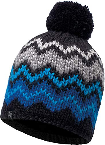 Buff Men Danke Knitted and Full Polar Hat - Black, Adult