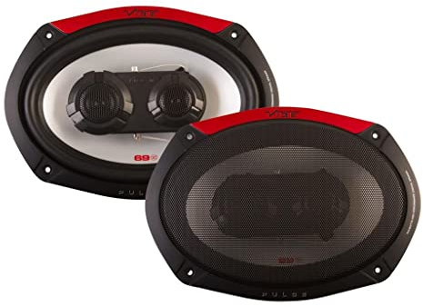 Vibe 2 Piece Pulse6 x 9 150 mm x 222 mm 300 W 3 Way Car Audio Door Shelf Speaker Pairs PULSE69