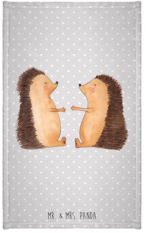 Mr. & Mrs. Panda Gäste Handtuch Igel Liebe - Geschenk, Partner, Sport Handtuch, Gästetuch, Heiratsantrag, Ehefrau, Kinder Handtuch, Frottier,